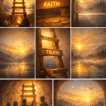 various pictures of a native american kiva