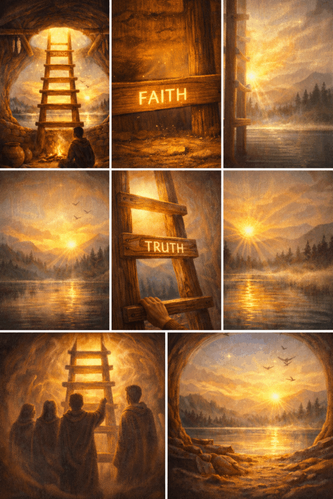 various pictures of a native american kiva