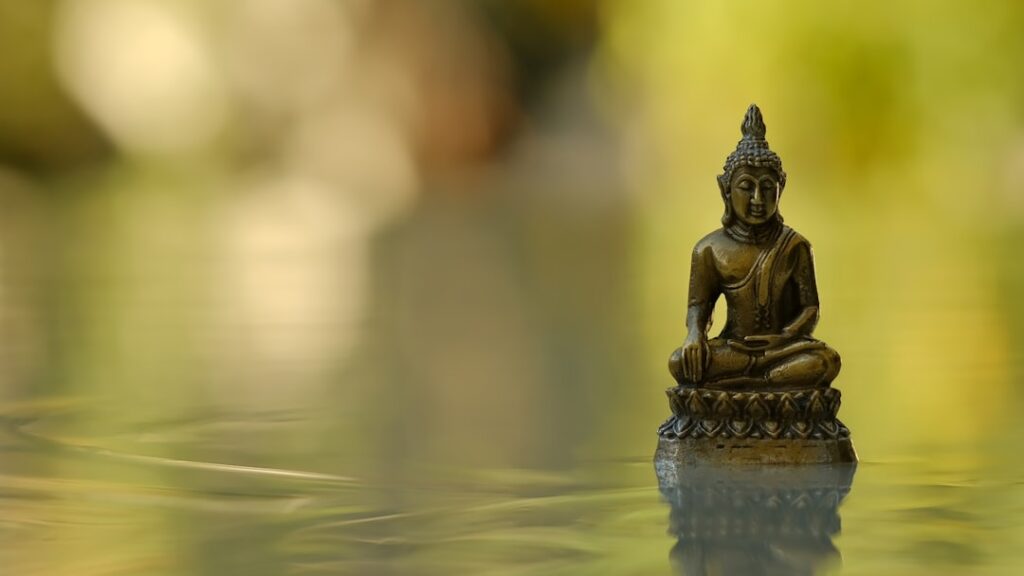Buddha in a pool of water