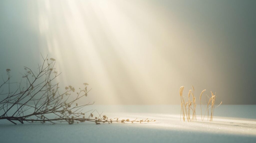 soft, contemplative spiritual scene