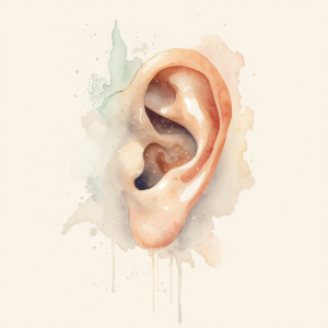 listening, an ear open to hearing what comes its way