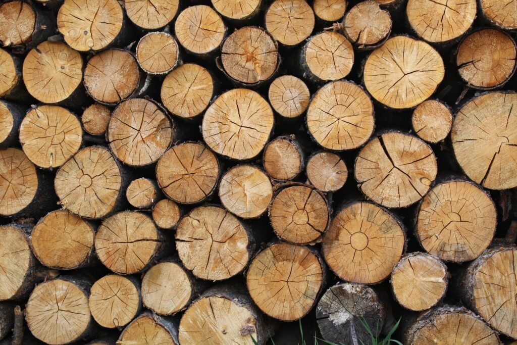 logs forming a puzzle not missing a piece